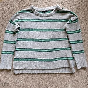 J Crew oversized striped crew neck sweater in super soft yarn, medium